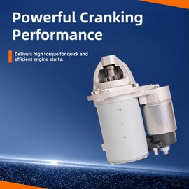 ADIGARAUTO Starter Motor Compatible with 2011-2017 Chrysler 200, 2011-2020 Dodge Grand Caravan, 2014-2022 Ram ProMaster V6 3.2L/3.6L Models | 12V 1.3kW 10 Teeth Clockwise | Replace# 19616N