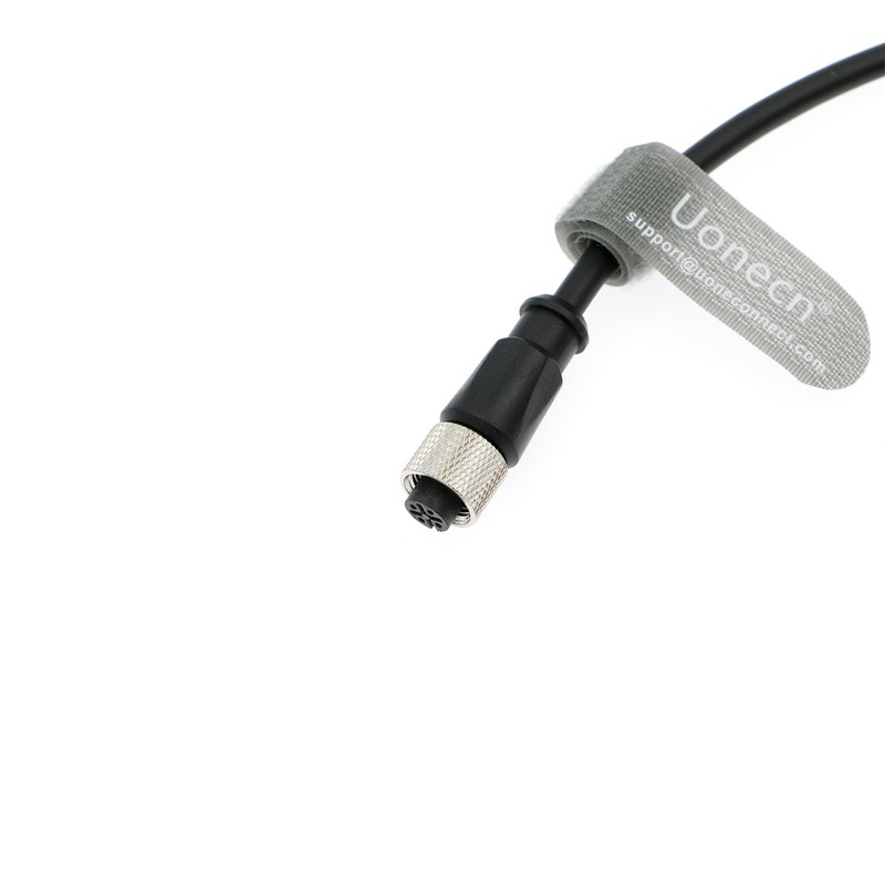 Uonecn M12 Female 4 Pin A-Code Sensor Connector PVC Aviation