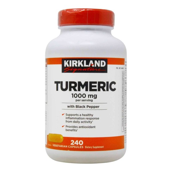Kirkland Signature Turmeric 1000 mg, with Black Pepper, 240 Capsules
