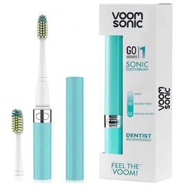 Voom Sonic Go 1 Series Travel Electric Toothbrush | Travel Toothbrushes - Battery Operated Toothbrush for Adults & Kids, Dentist Recommended Toothbrush, Portable w/ 2 Minute Timer