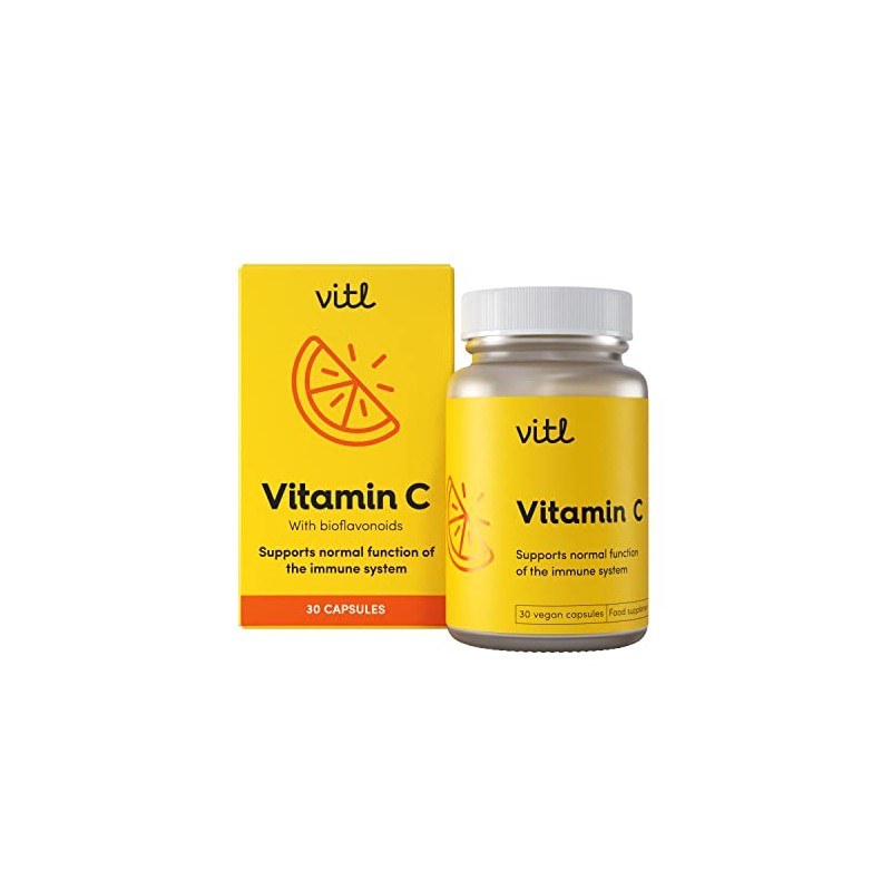 Vitl Vitamin C 500mg Supplement - 30 Vegan Easy to