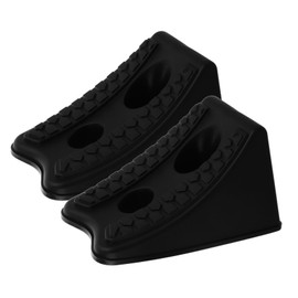 GRIRIW Car Wheel Chock Heavy-duty Tire Support Pad with Textured Design Compact for Cars Trucks Motorcycles and Trailers Enhances Safety and Prevents Sliding