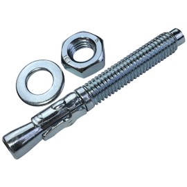 AERZETIX - C54003 - Set of 10 Bolts Anchor Bolts Long Thread Expansion Dowels - M8 x 65 mm - Galvanised Steel - for Concrete, Stone, Solid Material