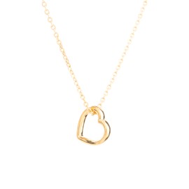 Collar de Corazón en Chapa de Oro 22K, Collares de moda