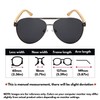Edge I-Wear Polarized Classic Pilot Style Aviator Sunglasses Natural Bamboo