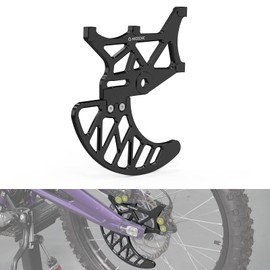 NICECNC Rear Brake Disc Guard & Dual Caliper Mounting CNC Aluminum Disc Brake Protector Compatible with Surron Light Bee X/S/L1E, Compatible with Segway X160/X260 See Fitmnet, Black