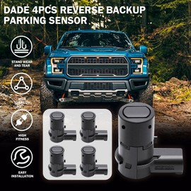 Dade 4PCS Reverse Backup Parking Sensor 4F23-15K859-AA 3F2Z15K859BA Compatible with Ford F150 F250 F350 E150 E250 E350 Expedition Explorer Escape Lincoln Mercury