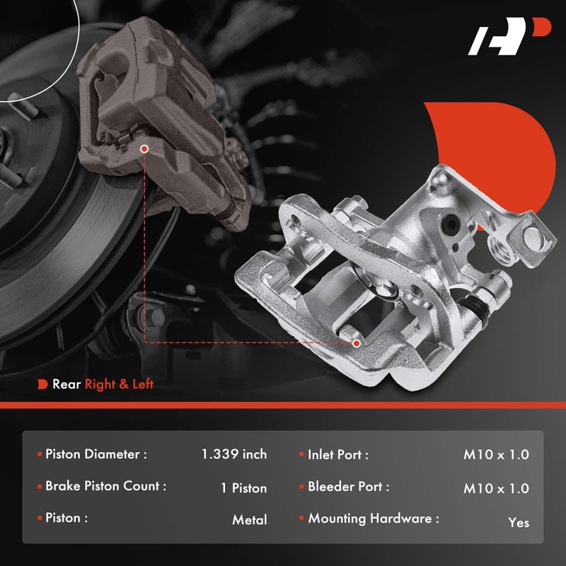 A-Premium Disc Brake Caliper Assembly with Bracket Compatible with Select