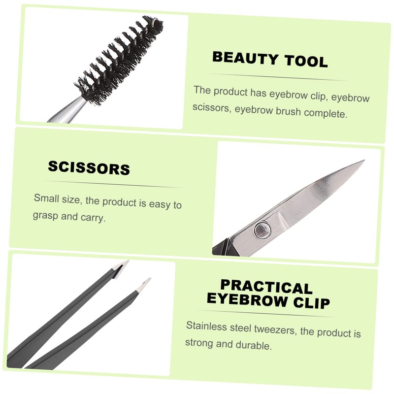 Ipetboom Stylish Beauty Tool Pcs Eyebrow Clip Set Practical Tweezers