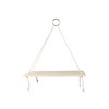 Wooden Large Decor Hanging Wall Shelves w Rope 13.375x5.25" Floating