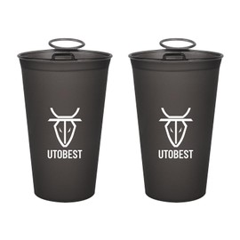 UTOBEST Soft Flask Cup Foldable Running Water Cup TPU Collapsible Bottle, Portable&Reusable Race Cups for Running Hiking Cycling, 200ml/6.7oz, 2pcs