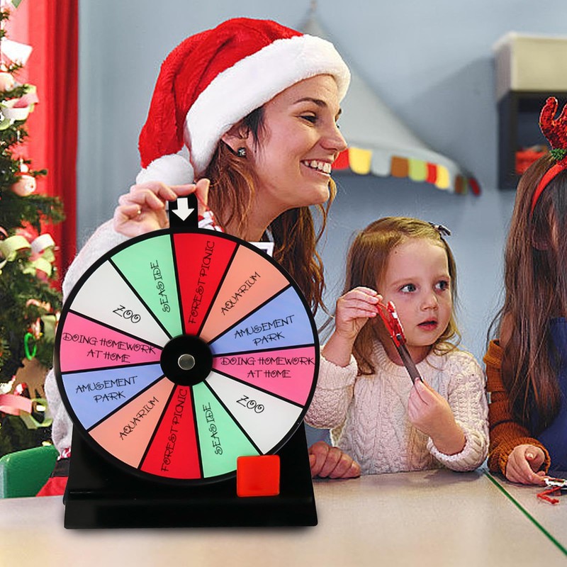 Spinnings Prize Wheel Spinner with Stand, Non-Slip Detachable Spin The