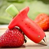POFET 4 Pieces Strawberry Stem Remover Leaf Corer Handle Remover