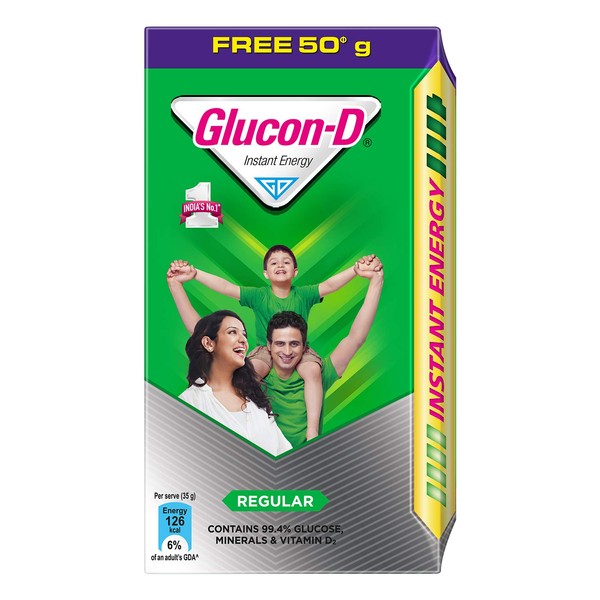 Glucon-D Glucose Based Beverage Mix - 250 g Cartoon