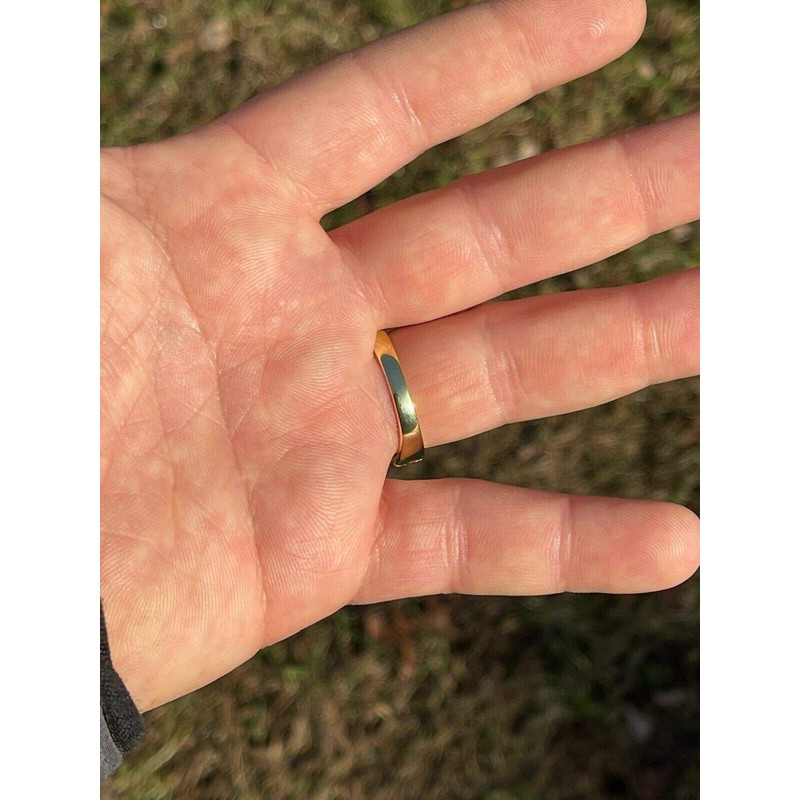 Men's Nugget Ring - Plain Solid 925 Sterling Silver Ring