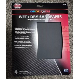 Color Extra Wet/Dry Sandpaper P1000 Shine G2 Abrasives CX8230 4 Sheets