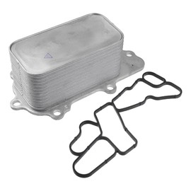 VekAuto Engine Oil Cooler Kit Compatible for Jeep Grand Cherokee 2014-2019, Durable Aluminum Alloy Silver Tone Transmission Oil Cooler with O-ring Seals