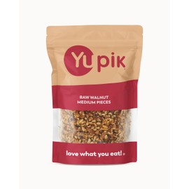 Yupik Raw California Walnuts, Medium Pieces, 2.2 lb (35.2 oz), Kosher, Gluten-Free, Vegan, Chopped Nuts, Unsalted, Unroasted, Source of Omegas, Healthy Snacks, Ideal for Baking & Cooking