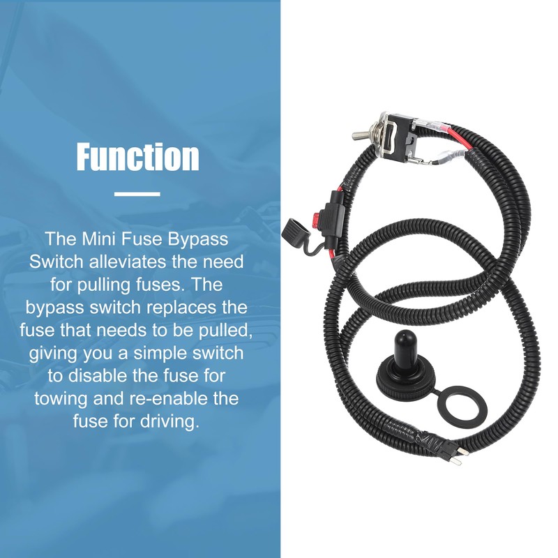 uxcell 1 Set 133.5cm 52.56" Universal Automotive Switched Fuse Bypass