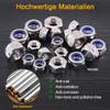 WJMY Self-Locking Nuts Hex Nuts 200 Pieces 304 Stainless Steel