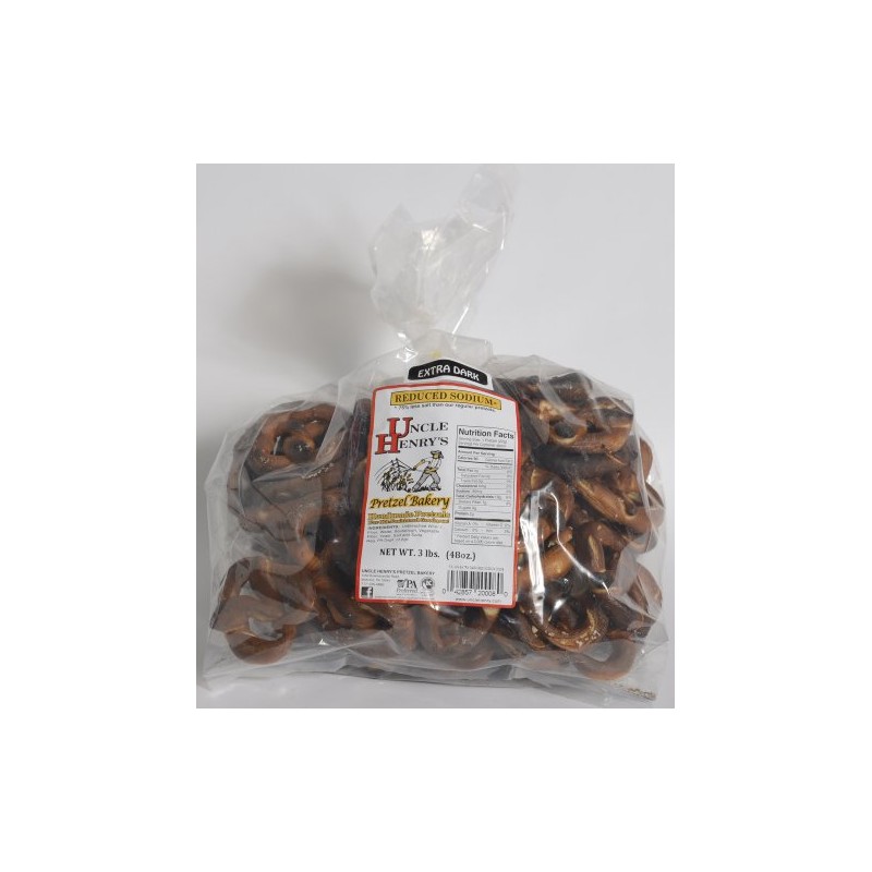 Uncle Henry's 3 lb. Bag Extra Dark Reduced Sodium Pretzels