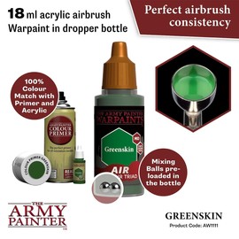 Warpaints: Acrylics: Air Greenskin – 1x 18ml Acrylic Paint by The Army Painter Hobby Paint – Dungeons and Dragons Miniatures, Warhammer 40K Miniatures, Models – TTRPG D&D DND