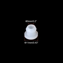 sourcing map 10Pcs Snap Rubber Grommet Hole Plug Mount Dia 7.5mm ID 5mm H 9mm Seal Anti-Scratch for Electrical Box Cable Pipe Transparent