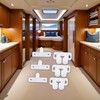 Seadiquiet 3Pcs White Marine Boat Ball Catch Door Cupboard Spring