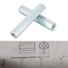Letcart Hex Nuts - 2pcs M8 * 66 Long Nuts