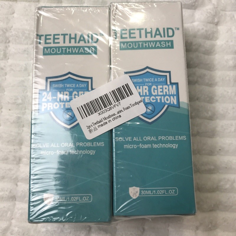 Teethaid 2 pack 1.02 oz Teethaid Mouthwash Bad Breath Removal