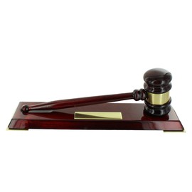 Deluxe Rosewood Piano Finished Gavel and Stand, no Personalization