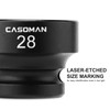 CASOMAN 1/2" Drive 28mm Stubby Impact Socket Set, 6-Point, 1.1"