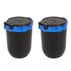 2Pcs Car Ashtray with LED Blue Light Portable Removable Car