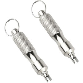 2Pcs Tyre Valve Removal Tool,Valve Core Removal Tool for Schrader And Presta,Stainless Steel,Portable Tire Valves Install Adjustment Tools Replacement Tightening Instrument for Bike,Motorcycle,Car