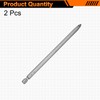 sourcing map 2pcs PZ2 Screwdriver Bit 1/4" Hex Shank 150mm/6
