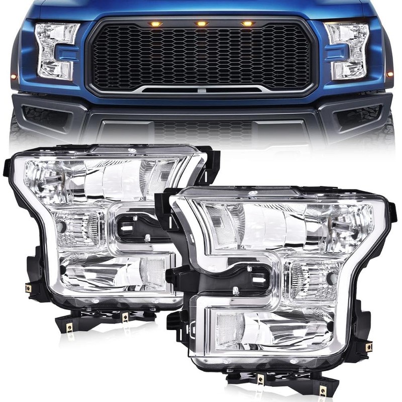 CHEDA Front Headlights Assembly Headlamp, Compatible with 2015 2016 2017
