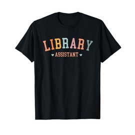 Library Vintage Bookworms Librarian Lady Library Assistant T-Shirt