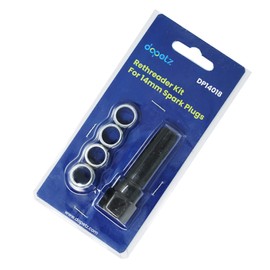 Dapetz ® 5Pcs Spark Plug Repair Kits Carbon Steel Motorcycle Spark Plug Thread Repair Kit, Spark Plug Helicoil Kit, Spark Plug Re-thread Tap Tools With Inserts for 14mm Sparking Plugs Repair