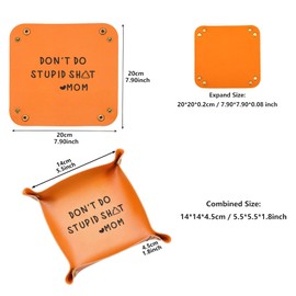 Christmas Stocking Stuffers for Women Men Teen Girls Boys Leather Tray Gap Gifts for Teen Girls Boys Funny Gifts White Elephant Gifts for Adult Women Birthday Gifts for Daughter Son from Mom