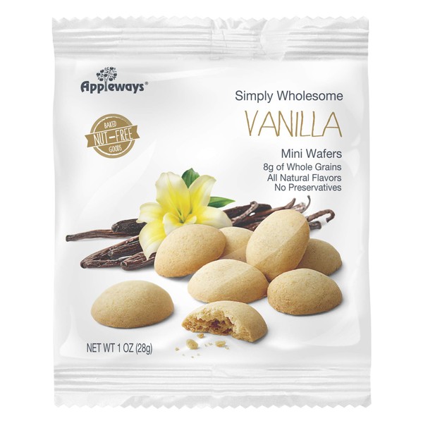 Appleways Whole Grain Vanilla Wafers, 1 Ounce -- 108 per