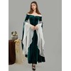 daizbella Medieval Renaissance Dress Elf Clothing Rretro Gown Dress with