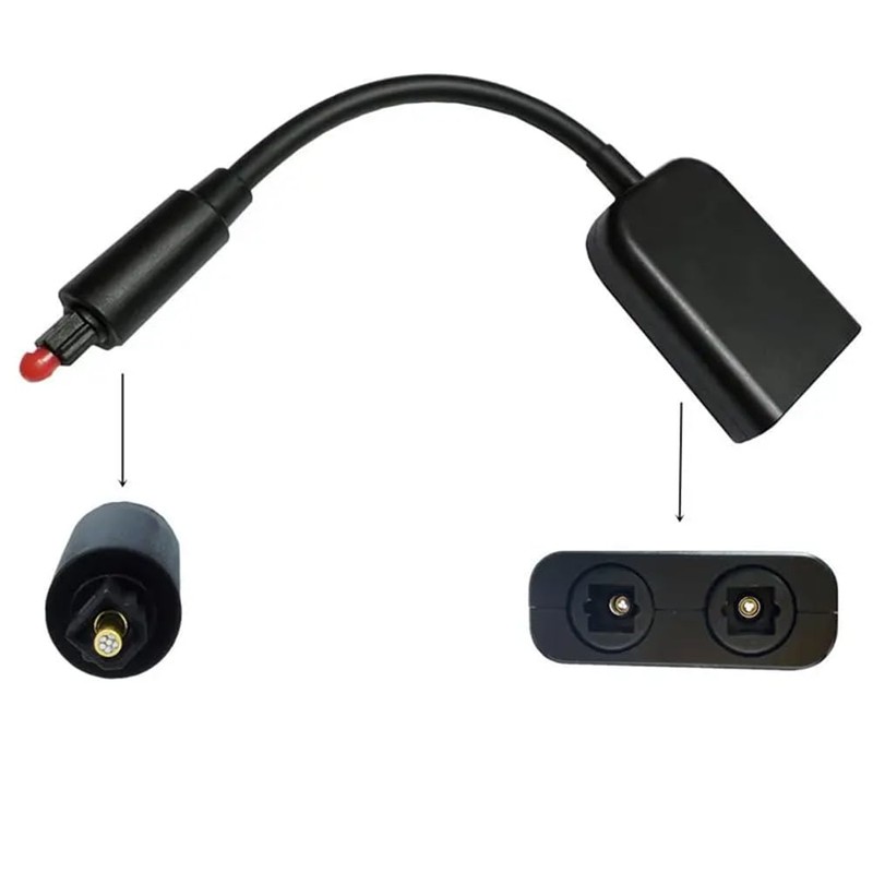Fahgaer 6-Core Fiber Optic Converter 2 in 1 Out Audio