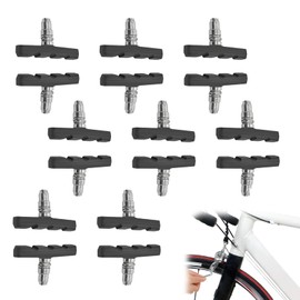SRJQXH Brake Pads for Bicycle, 16 Pieces V-Shaped Bike Brake Pads, with Nut Break Pads Bike, Efficient and Silent Braking, Suitable for Mountain Bikes