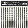 SDS Plus 3/8 Inch Masonry Drill Bits (13 Pack -