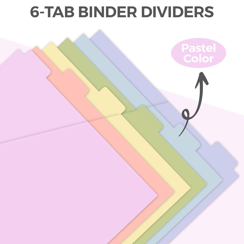 Plastic Binder Dividers with Two Pocket and Tab Binder Divider