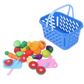 Kids Kitchen Toy Plastic Simulation Educational Children Food Fruit Cutting Playset for Boys Girls23 Piece Set A2301