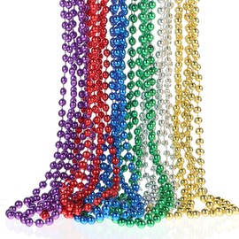 18 PCS Mardi Gras Beads, 6 Kinds of 35" Colorful Beads Necklaces Women Men Costumes Stuff Festival Parade Throws Accessory Sets for Mardi Gras, Christmas, Carnival Party Favor