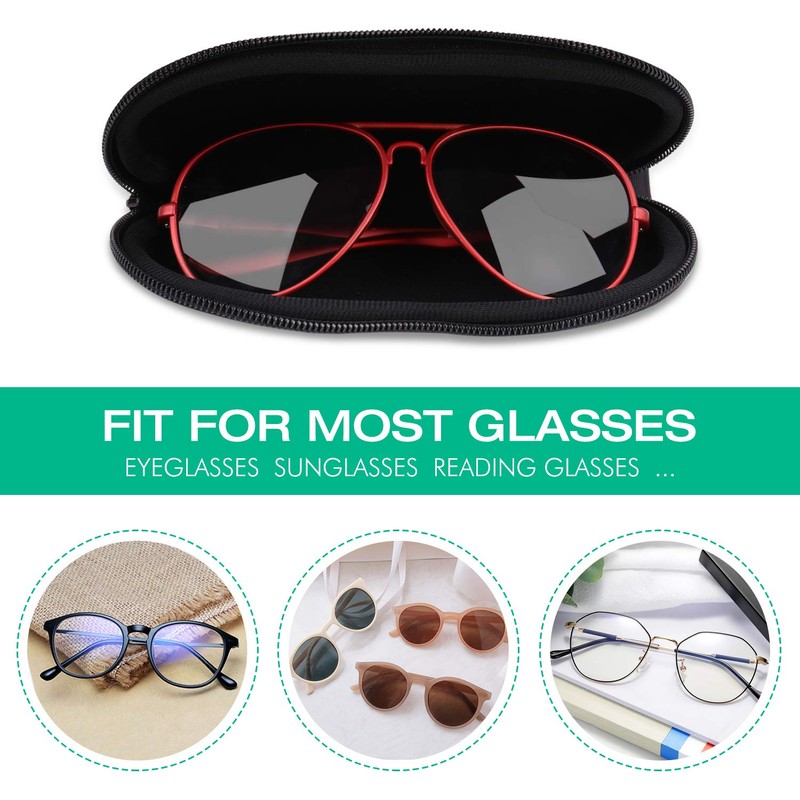 MoKo Glasses Case - [Ultra Lightweight] Neoprene Zip Sunglasses Bag