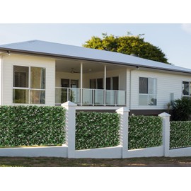 DOEWORKS Expandable Fence Privacy Screen for Balcony Patio Outdoor, 4PCS Faux Ivy Fencing Panel for Backdrop Garden Backyard Home Decorations