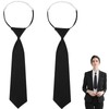 Heanvmyss Black Ties for Women, Pack of 2 Men's Ties,